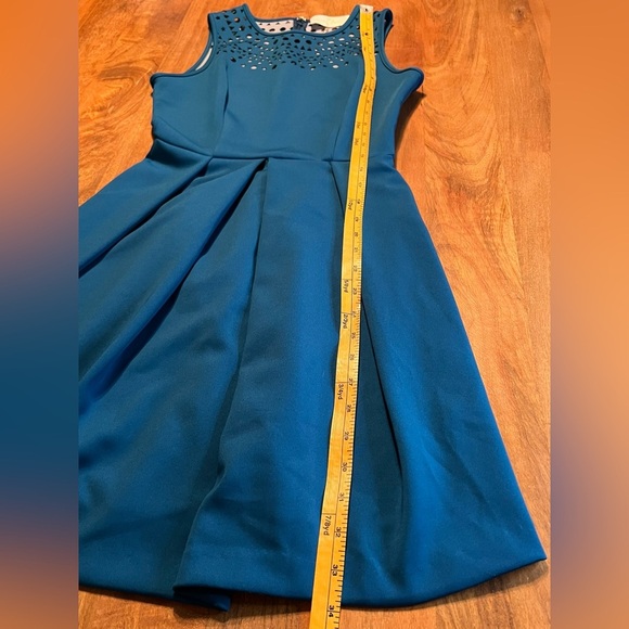 Amanda‎ Uprichard Blue Embellished Pleated A-Line Dress - Picture 11 of 11